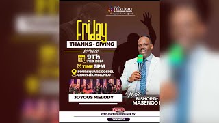 🔴LIVE  FOURSQUARE TV II FRIDAY SERVICE WITH BISHOP Dr fidele Masengo  09022024 [upl. by Odnesor530]