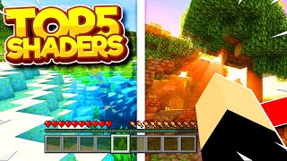 Top 5 RTX No Lag Low End Shaders For MCPE 118  Minecraft Bedrock Edition [upl. by Orsino792]