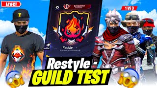 Restyle Guild Test In Live 🔴 Free Fire Live stream [upl. by Ahsiela]