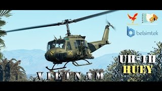 Vietnam UH1H Huey Helicopter no music First Flights after Restoration [upl. by Godbeare]