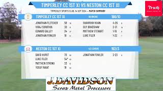 Timperley CC 1st XI v Neston CC 1st XI [upl. by Annaeiluj609]