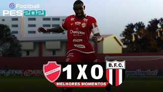 Vila Nova 1 x 0 Botafogo SP  Melhores Momentos  Brasileirão Série B 11102023 PES 2021 [upl. by Marybelle697]