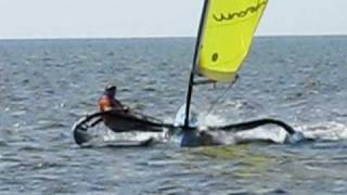 Windrider 16 Trimaran at speed Outer Banks NC [upl. by Zantos147]