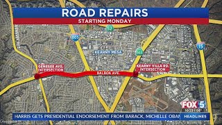 Paving begins Monday on Balboa Avenue in Kearny Mesa [upl. by Atirma]