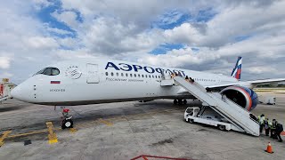 Airbus A350900 ак Аэрофлот  Рейс Гавана  Москва [upl. by Rapp48]