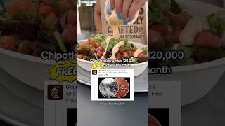 🌯 FREE chipotle Entrée Codes freethrowsfreecodes chipotle foodhacks mealdeal lifehacks [upl. by Mischa]