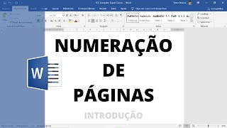 Numeração de Páginas a partir da INTRODUÇÃO no Word [upl. by Lucias]