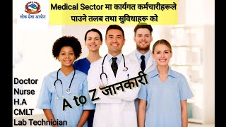 Medical Sector Employee salary  चिकित्सक क्षेत्रको कर्मचारीले पाउने तलब तथा सुविधाहरू [upl. by Justina]