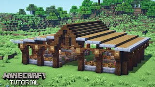 Minecraft Animal Barn Tutorial How To Build [upl. by Owain893]