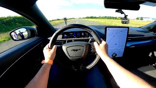 FORD MUSTANG MACHE GT 2023  CRAZY LAUNCH amp acceleration 0160 kmh 487 HP [upl. by Anaitak]