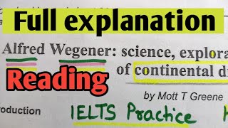 ielts reading tips and tricks  alfred wagner science ielts reading answers  ielts Reading Tips [upl. by Ahsilef]