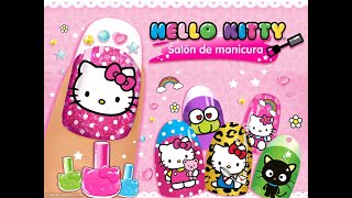 Salon de manicuras Hello Kitty  Salon de uñas [upl. by Anaihk923]