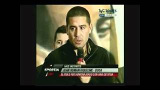 Riquelme hincha de Boca  Naci bostero y voy a morir bostero [upl. by Seabury]