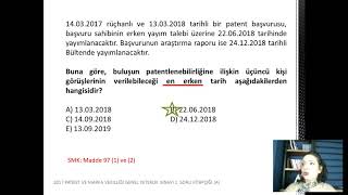 2017 patent vekillik sınavı soruları1 [upl. by Enomas]