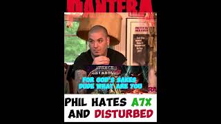 Phil hates A7X and Disturbed philanselmo avengedsevenfold disturbed a7x reaction [upl. by Anevad]