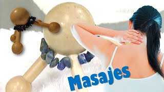 Masajes descontracturantes con esferas Aromaterapia y Cuarzo Azul  Antistress  Tutorial  Aceites [upl. by Airb]