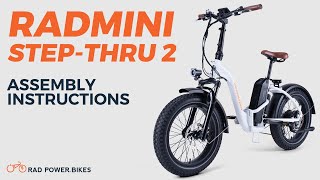 RadMini StepThru 2 Assembly Instructions  Rad Tech [upl. by Tselec]