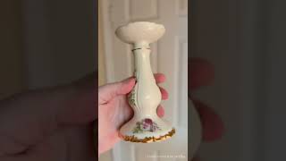 SOLD ‼️ Vintage porcelain cream candle holder by Formalities now available thrifting vintage [upl. by Schiff]