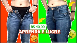 Como Alargar Calça Jeans Pelo Cós e Lateral Passo a Passo [upl. by Ennayrb255]