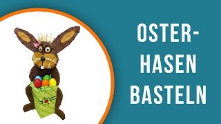 Osterhasen basteln Anleitung  trendmarkt24 [upl. by Nylrem]