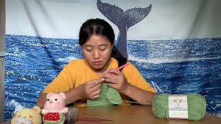 How to knit a woolen item yourself Knit a yellow woolen scarf Part 1 [upl. by Inoek]