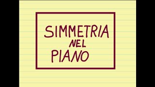 SIMMETRIA dei PUNTI nel piano cartesiano [upl. by Finnie]