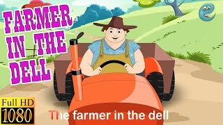 Farmer In The Dell HD with lyrics  Nursery Rhymes by EFlashApps [upl. by Narbig571]