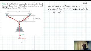 F3–3 Equilibrium of a Particle Chapter 3 Hibbeler Statics Benam Academy [upl. by Zurek223]