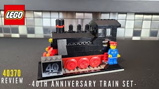 LEGO Trains 40th Anniversary Set 40370 Review [upl. by Dnumyar]