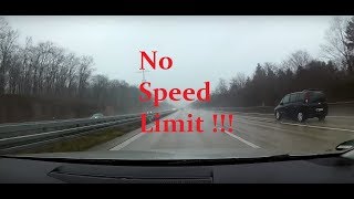 Audi A4B8 20 tdi schnell fahren bei Regen Karlsruhe Basel auf der deutschen Autobahn [upl. by Hadleigh]