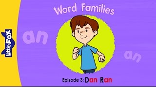 Word Family an  Word Families 3  Dan Ran  Phonics  Little Fox  Animated Stories for Kids [upl. by Euqinahc]