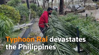 Typhoon Rai causes devastation in the Philippines [upl. by Klatt]