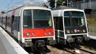 RER B Départ d’un Mi84 et arrivée d’un mi7984 à DenfertRochereau [upl. by Atteuqehs]