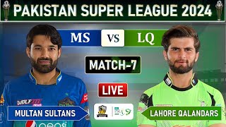 PSL LIVE LAHORE QALANDARS vs MULTAN SULTANS MATCH 7 LIVE COMMENTARY  MS vs LQ LIVE [upl. by Leahcimnhoj443]