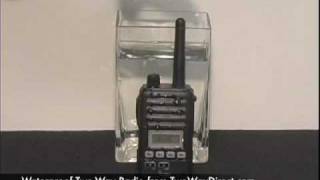 Waterproof Two Way Radio Demonstration ICF50V  F60V [upl. by Maroney]