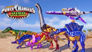 New Power Rangers Dino Super Charge Zords Battle and Rampage in Jurassic World [upl. by Ruscio]