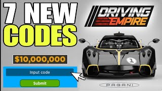 NEW UPDATE DRIVING EMPIRE CODES 2024 MARCH  DRIVING EMPIRE CODES  DRIVING EMPIRE CODE [upl. by Trofmoc]