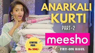 ANARKALI kurti set haul part  2 from MEESHO  tryon  honest review  gimaashi [upl. by Tracie]