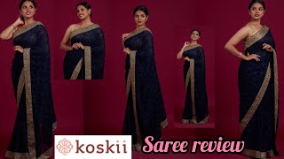 Koskii saree review  saree review  lkoshreya [upl. by Nerek]