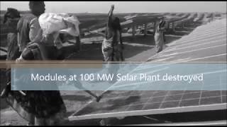 Solar Modules at 100 Mw solar plant in Maharashtra destroyed due to non payment of wages [upl. by Remle407]