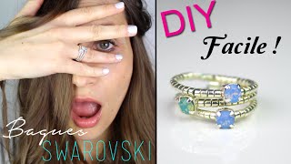 DIYTUTO TROP FACILE  BAGUES SWAROVSKI PEU COUTEUSES  Swarovski rings english subs [upl. by Selle]