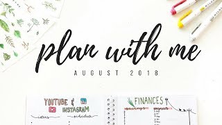 Plan with me for August 2018  bullet journal setup  studytee [upl. by Cummine]