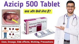 Azicip 500 tablet uses in hindi  Azithromycin tablets ip 500mg hindi  Azicip 500  Azicip tablet [upl. by Adnil]