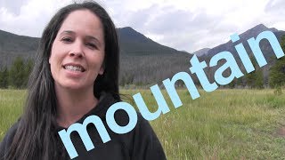 How to Say MOUNTAIN and SENTENCE  American English [upl. by Malaspina474]