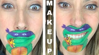 CRAZY Makeup I Teenage Mutant Ninja Turtles I Stop Motion Mouth Makeup [upl. by Illyes]