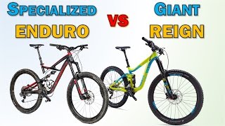 Giant Reign vs Specialized Enduro 650B 2016 [upl. by Lexie]