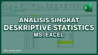 Cara Analisis Statistik Deskriptif dengan EXCEL ➡️ Statistik Deskriptif Excel ‼️ [upl. by Chaiken]