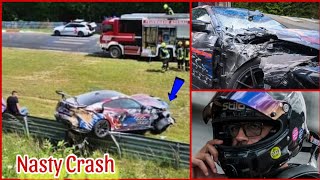 VIDEO 🔴 Misha Charoudin Nurburgring crash  Misha Charoudin M4 Crash  Misha M4 Crash  Misha Crash [upl. by Shlomo]