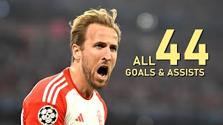 Harry Kane All 44 Goals amp Assists for Bayern 20232024 [upl. by Ancilin946]