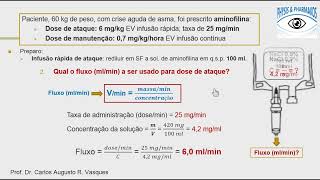 Dose de ataque e de manutenção  Parte 3 cálculos para preparo e administração de Aminofilina EV [upl. by Clorinda]